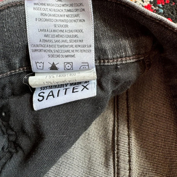 Edwin Jeans Candice 10” high rise skinny Grey Rinse denim jeans size 25 - Picture 6 of 7